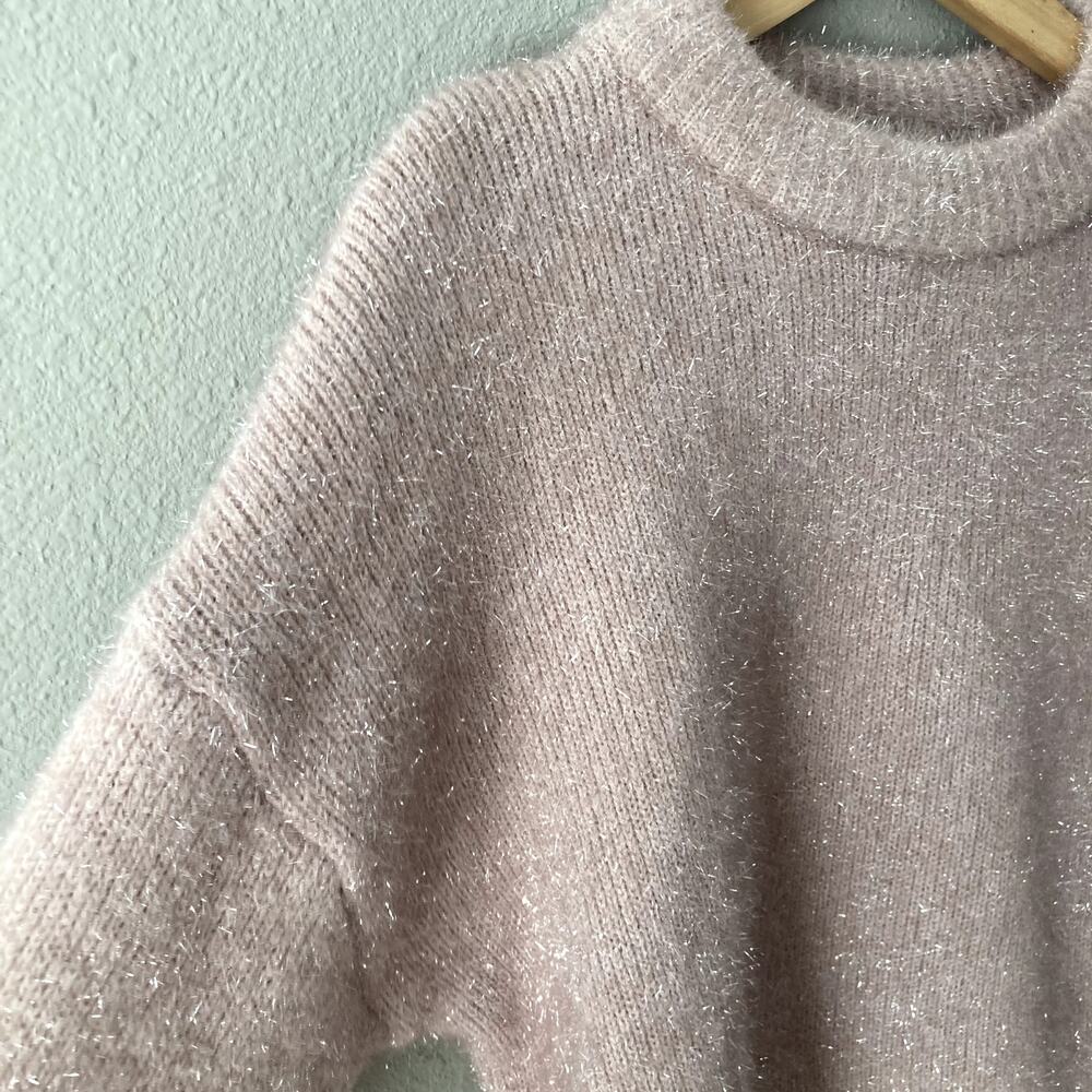 H&M NEW Glittery Cropped Sweater - Pink - Medium - Picture 5 of 9